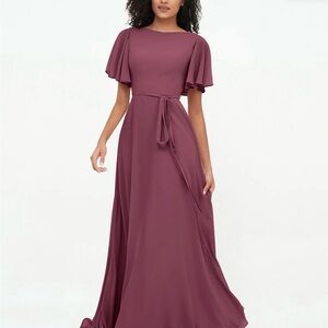 Babaroni Mulbery Bridesmaid Dress
